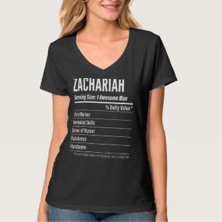 Zachariah Serving Size Nutrition Label Kalorien T-Shirt