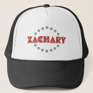 Zachary im Fußball-Rot Truckerkappe