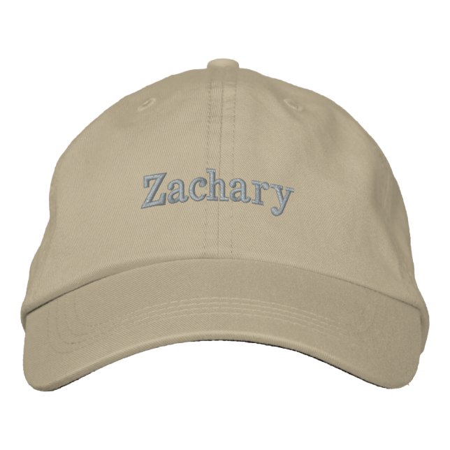 "Zachary" Männername bestickt, Bestickte Baseballkappe (Vorderseite)