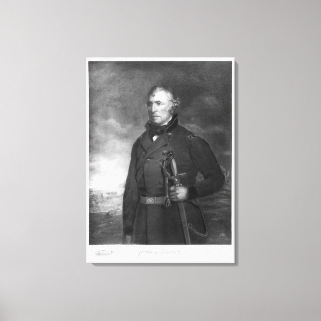 Zachary Taylor, 12. Präsident des Vereinigten Staa Leinwanddruck (Vorderseite)