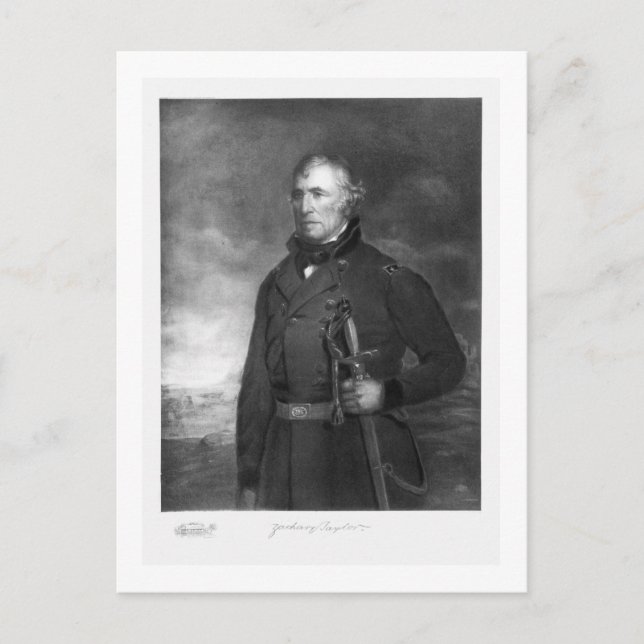 Zachary Taylor, 12. Präsident des Vereinigten Staa Postkarte (Vorderseite)