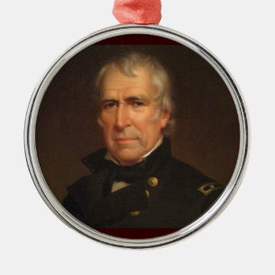 Zachary Taylor 12th President Silbernes Ornament