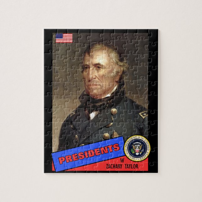 Zachary Taylor Baseball Card Puzzle (Vertikal)