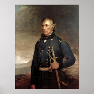 ZACHARY TAYLOR Portrait von Joseph Henry Bush Prin Poster