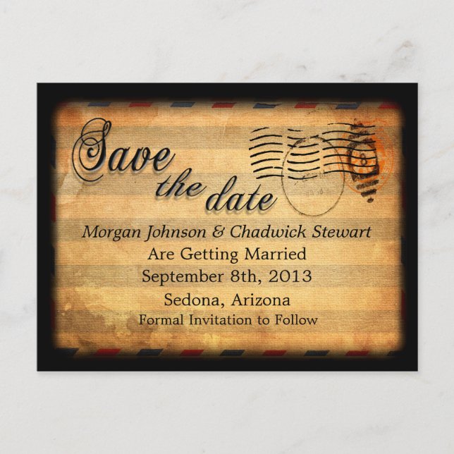 Zachée Save the Date Postcards Ankündigungspostkarte (Vorderseite)