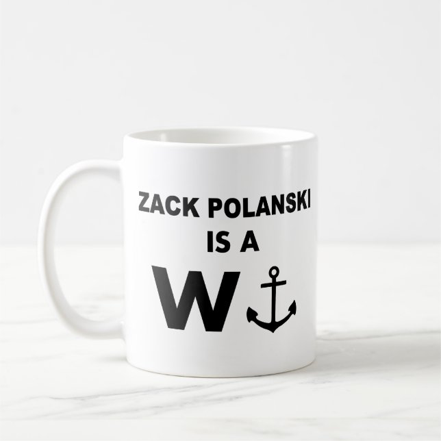 Zack Polanski Anchor Design Tasse Lustig Minimalis (Links)