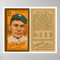 Zack Wheat Brooklyn Superbas Baseball 1911