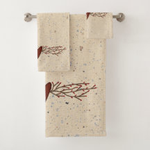 Zacken-Beeren-Herz-Tuch-Set