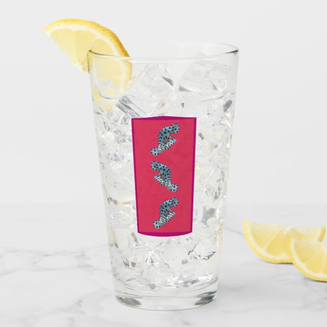 Zackenbarsch in Bewegung - Magenta-getönter Hinter Glas (Vorderseite Ice)