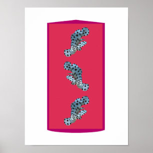 Zackenbarsch in Bewegung - Magenta-getönter Hinter Poster