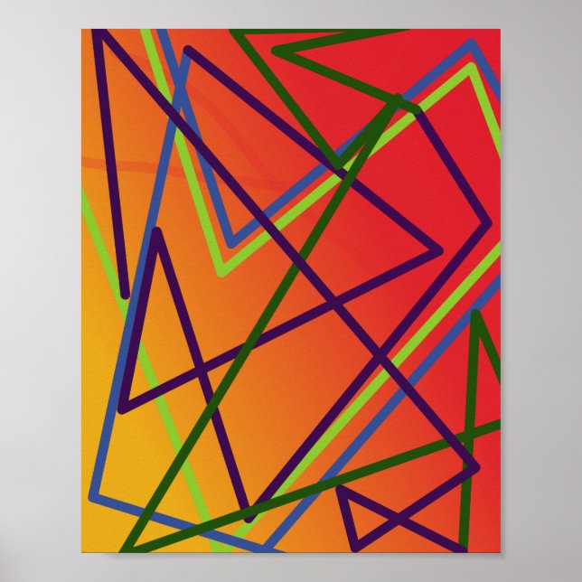 Zackenlinien Poster (Vorne)