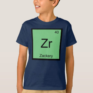 Zackery Name Chemie Element Periodensystem T-Shirt