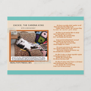 Zackie The Corona King - Fun 'Behalt in Touch' Kar Postkarte