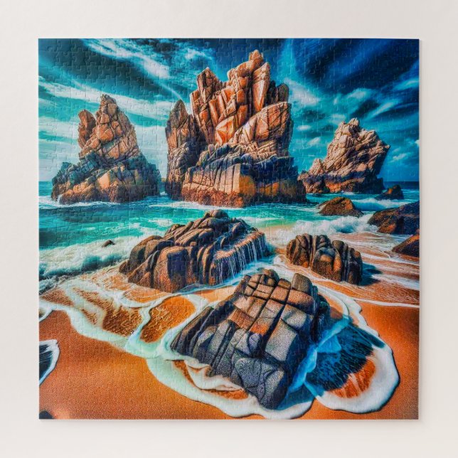 Zackige Felsformation Puzzle (Vertikal)