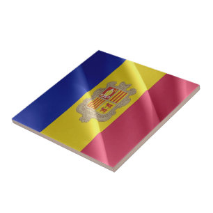 zAD001 Waving FLAG Andorra, Fliese