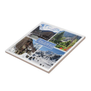 zAD003 ANDORRA, La Vella, Mosaik, Fliese