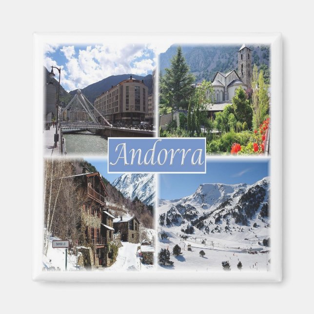 zAD003 ANDORRA, La Vella, Mosaik, Kühlschrank Magnet (Vorne)