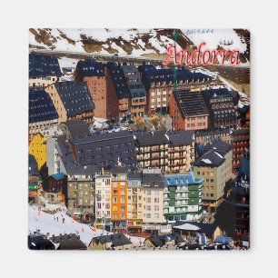 zAD006 - ANDORRA Panorama - Kühlschrank Magnet