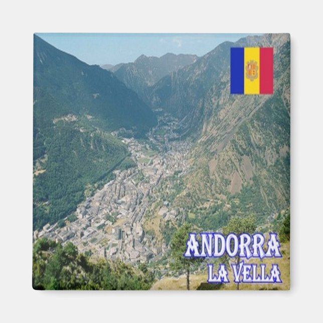 zAD009, LA VELLA Andorra, Kühlschrank Magnet (Vorne)