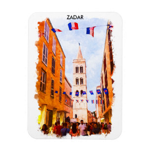 Zadar Croatia Aquarellmalerei Magnet