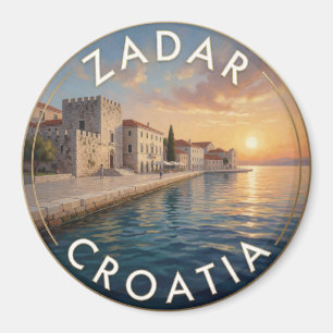 Zadar Kroatien Adriatische Abendsonne Uferpromenad Magnet