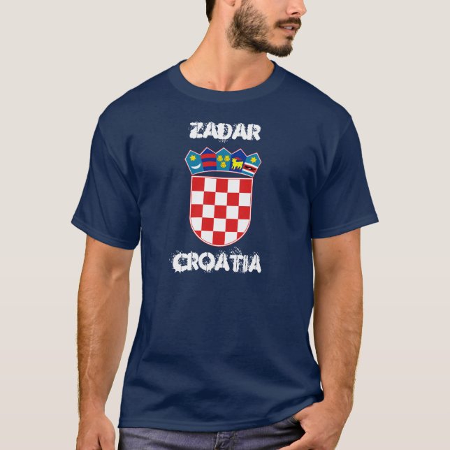 Zadar, Kroatien mit Wappen T-Shirt (Vorderseite)