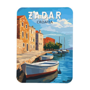 Zadar Kroatien Reise Kunst Vintage Magnet