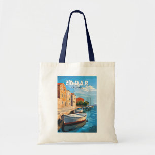 Zadar Kroatien Reise Kunst Vintage Tragetasche