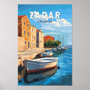 Zadar Kroatien Reisen Vintag Poster