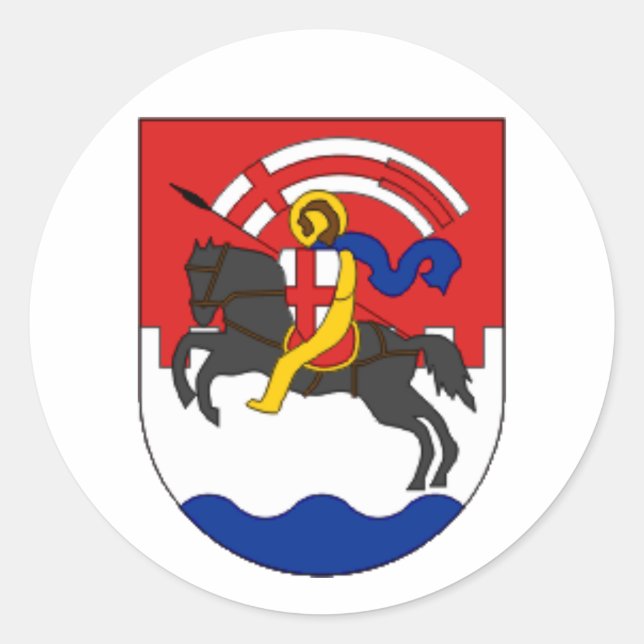Zadar-Wappen (Kroatien) Runder Aufkleber (Vorderseite)