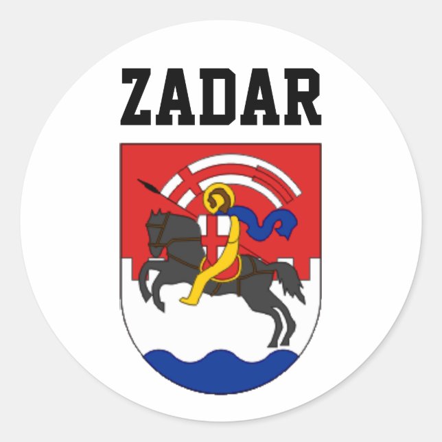 Zadar-Wappen (Kroatien) Runder Aufkleber (Vorderseite)