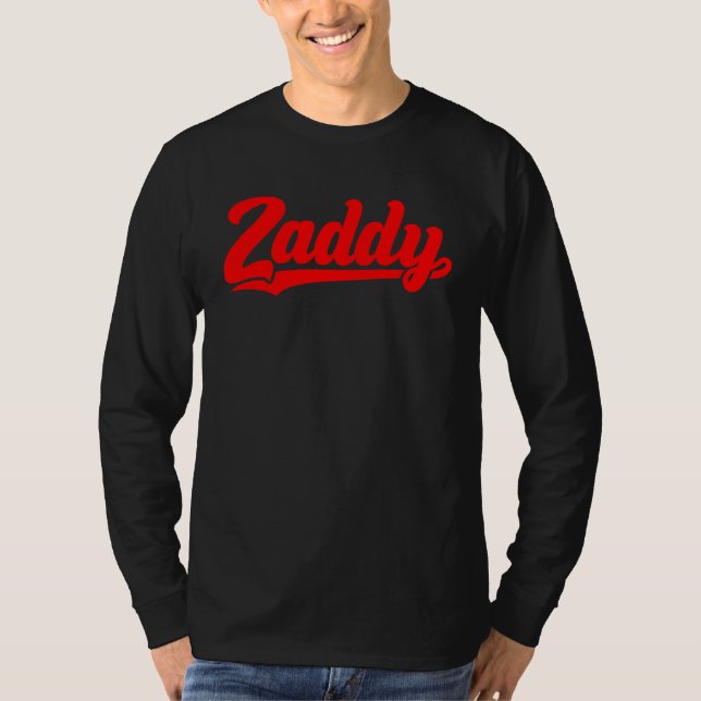 Zaddy retro player typography fashion pocket T-Shirt (Vorderseite)