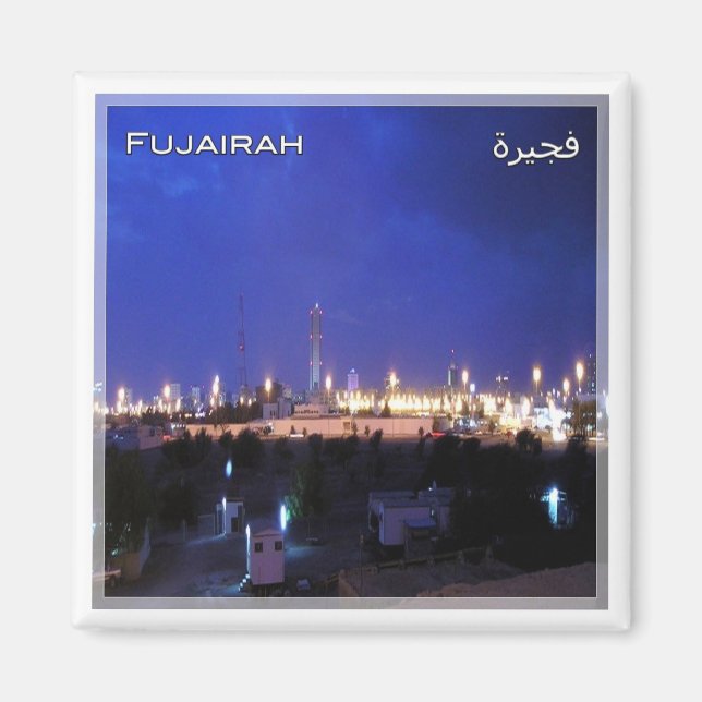 zAE036 FUJAIRAH Blick in die Nacht, VAE, Asien, Kü Magnet (Vorne)