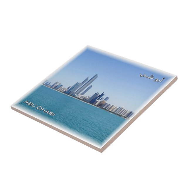 zAE053 ABU DHABI skyline, VAE, Naher Osten, Fliese (Seite)