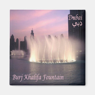 zAE072 BURJ KHALIFA FOUNTAIN, Kühlschrank Magnet