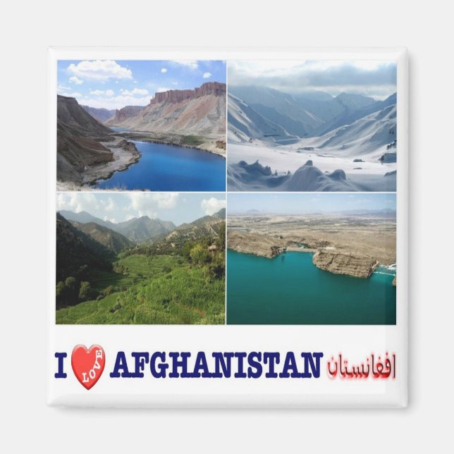 zAF005 I Liebe AFGHANISTAN, Landschaften, Kühlschr Magnet (Vorne)
