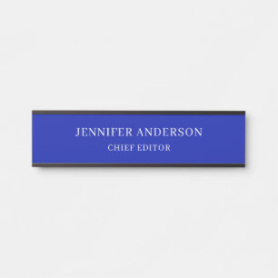 Zaffre Blau Professionell Modern Schlicht Minimali Türschild