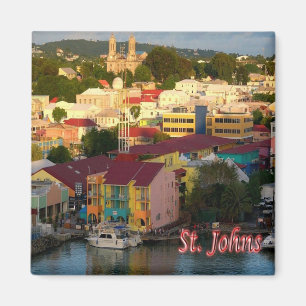 zAG008 SAINT JOHN, Antigua und Barbuda, Kühlschran Magnet