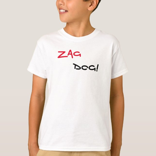 Zag Dog Brand White T - Shirt (Vorderseite)