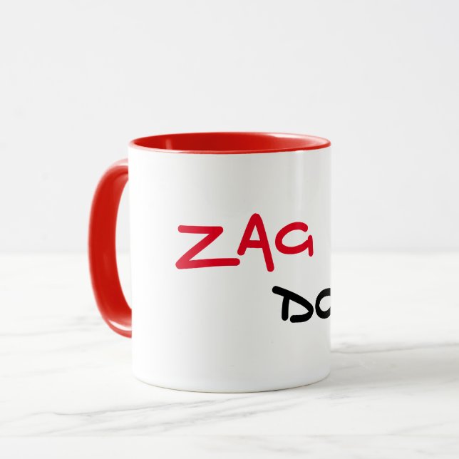 Zag Dog Red Trim Coffee Tasse (Vorderseite Links)