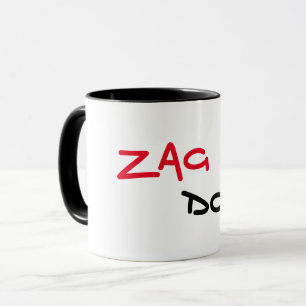 Zag Dog Schwarze Rand Kaffeetasse