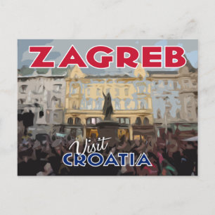 Zagreb, Besuch Kroatiens Postkarte