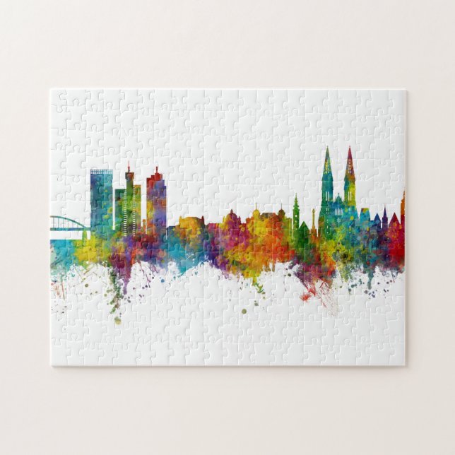 Zagreb Croatia Skyline Puzzle (Horizontal)