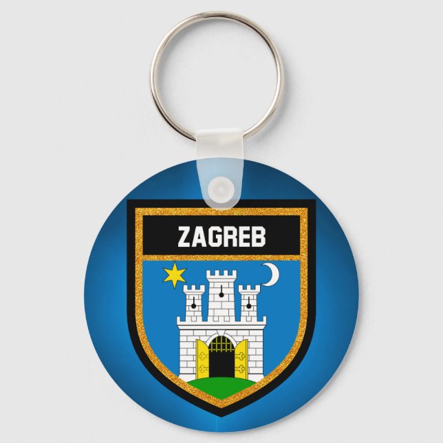 Zagreb-Flagge Schlüsselanhänger (Vorderseite)