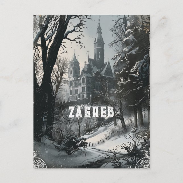 Zagreb Gothic Travel Postkarte (Vorderseite)