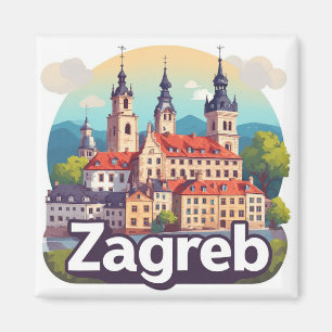 Zagreb Kroatien Altstadt Geschichte Architektur Magnet