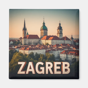 Zagreb Kroatien Altstadt Geschichte Architektur Magnet
