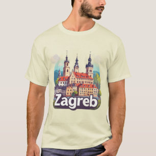 Zagreb Kroatien Altstadt Geschichte Architektur T-Shirt