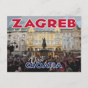 Zagreb, Kroatien besuchen Postkarte