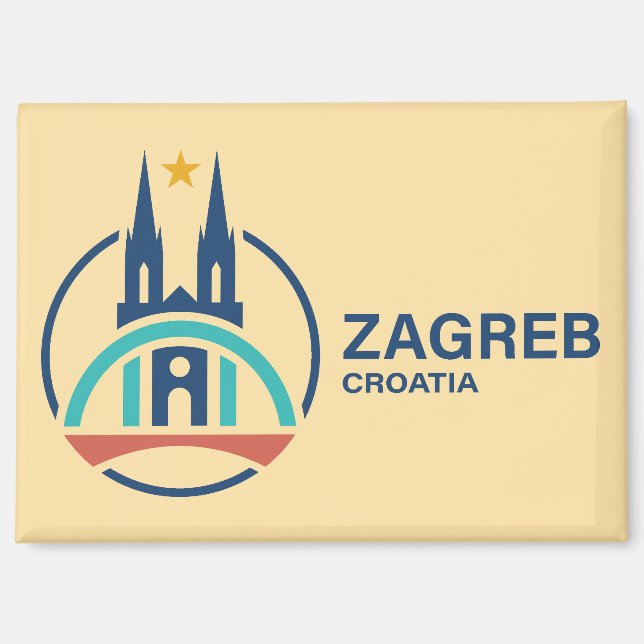 Zagreb Kroatien Europa Magnet (Vorderseite)